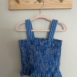 Cotton On Blue Striped Smocked Top 4yrs